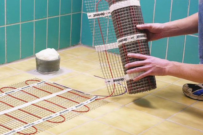 Kaip įrengti elektrinį grindų šildymą po plytelėmis?