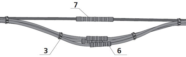 Kabelio prijungimo prie skirtingų kabelių būdai
