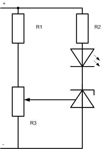 TL431 bandymo su potenciometru schema. 